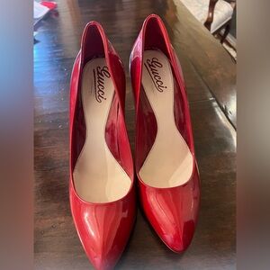 Gucci Red Glossy Women's Heels